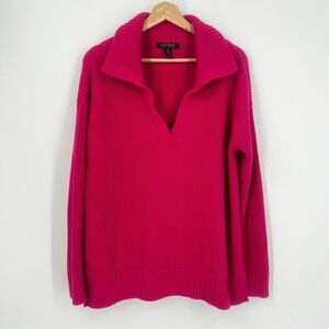 Lauren Ralph Lauren Pink V-Neck Sweater